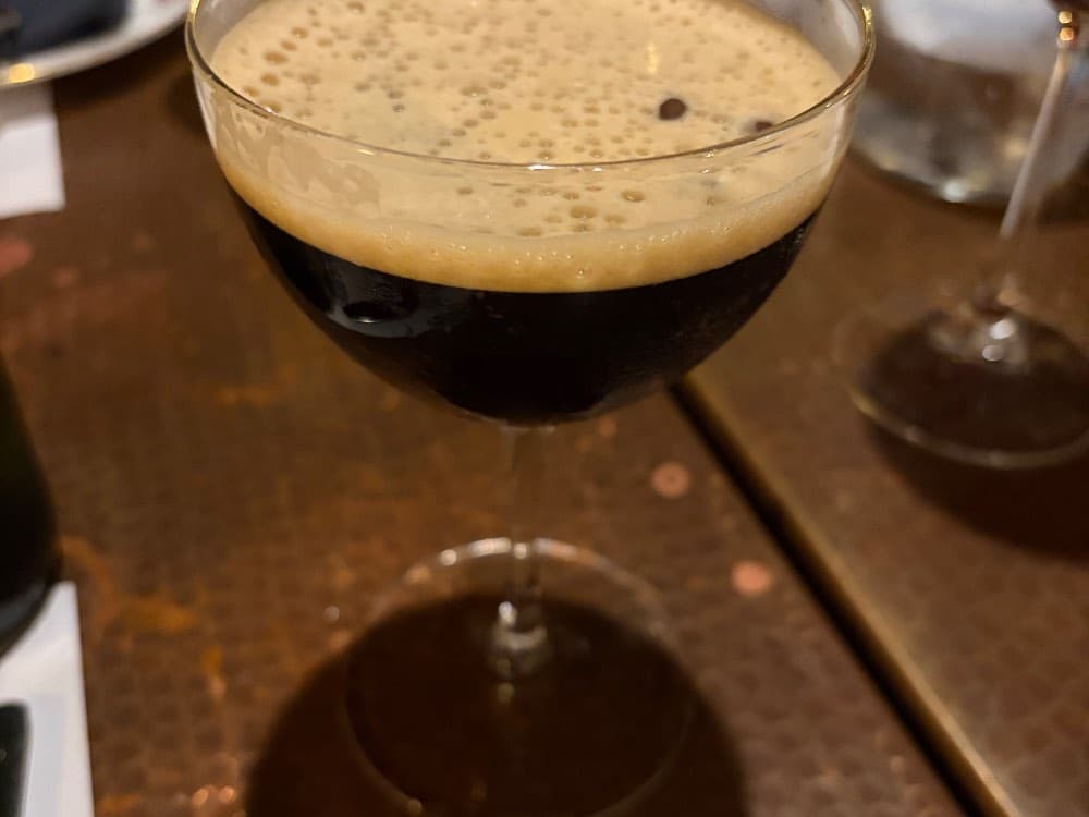 Espresso Martini at The Winsor House at Island Creek Oyster Farm, Duxbury, MA