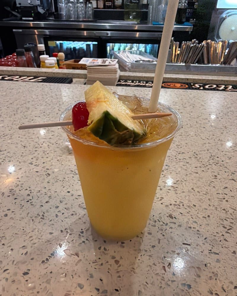 Painkiller at Sandbar Seafood & Spirits, Anna Maria, FL
