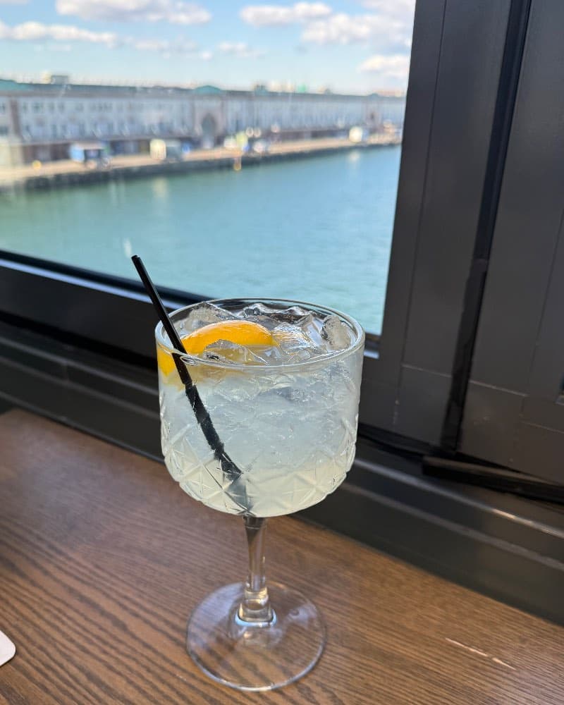 White Sangria at The Overlook Rooftop at Legal Sea Foods, Third Floor At Legal Sea Foods Harborside, Boston