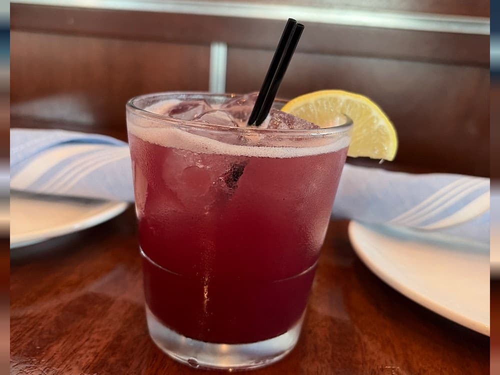 Blueberry lemonade at Reelhouse Marina Bay, Quincy, MA