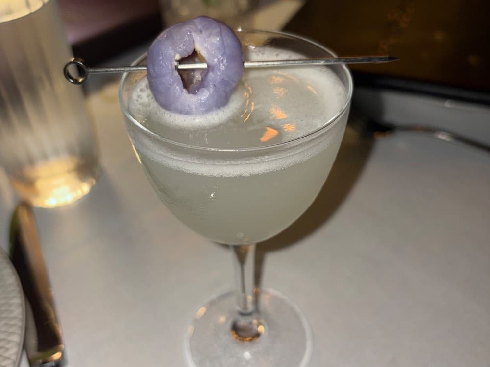 Lychee martini at Maple & Ash, Boston, MA