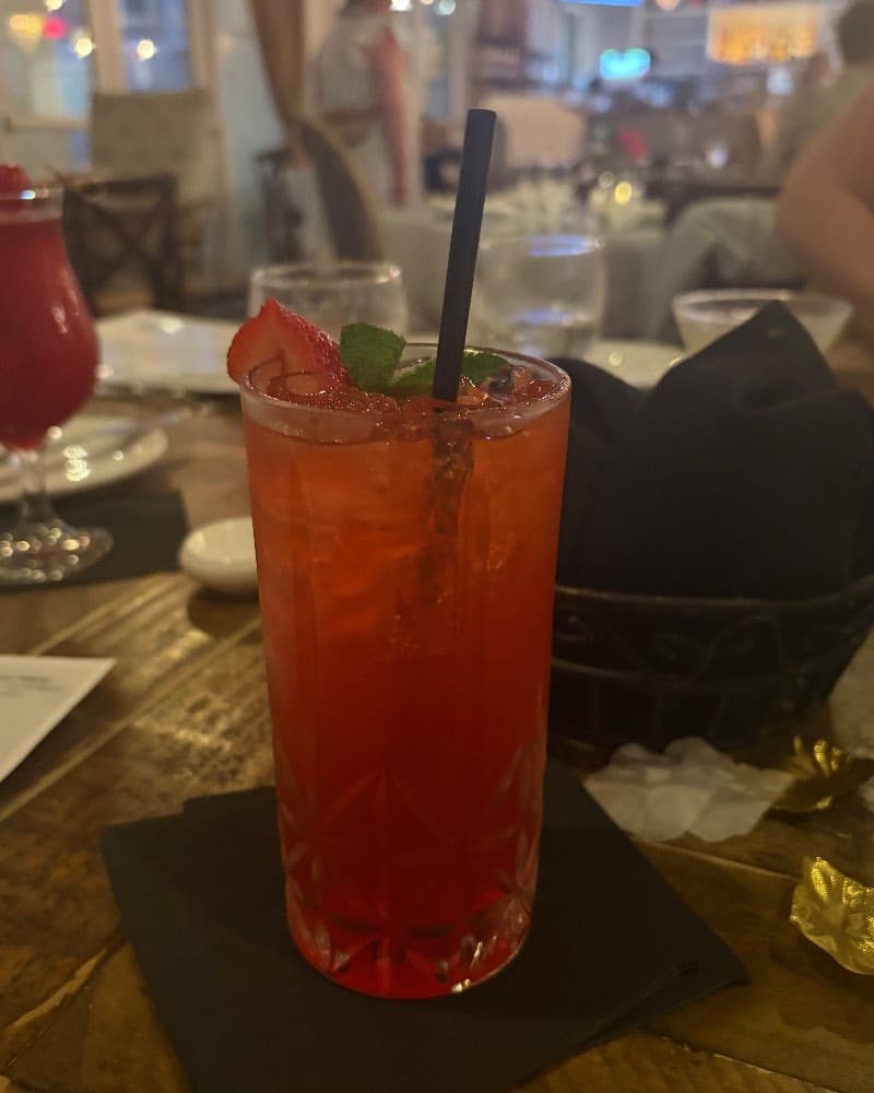 Spiked Strawberry Lemonade at The Chateau Anna Maria, Holmes Beach, FL