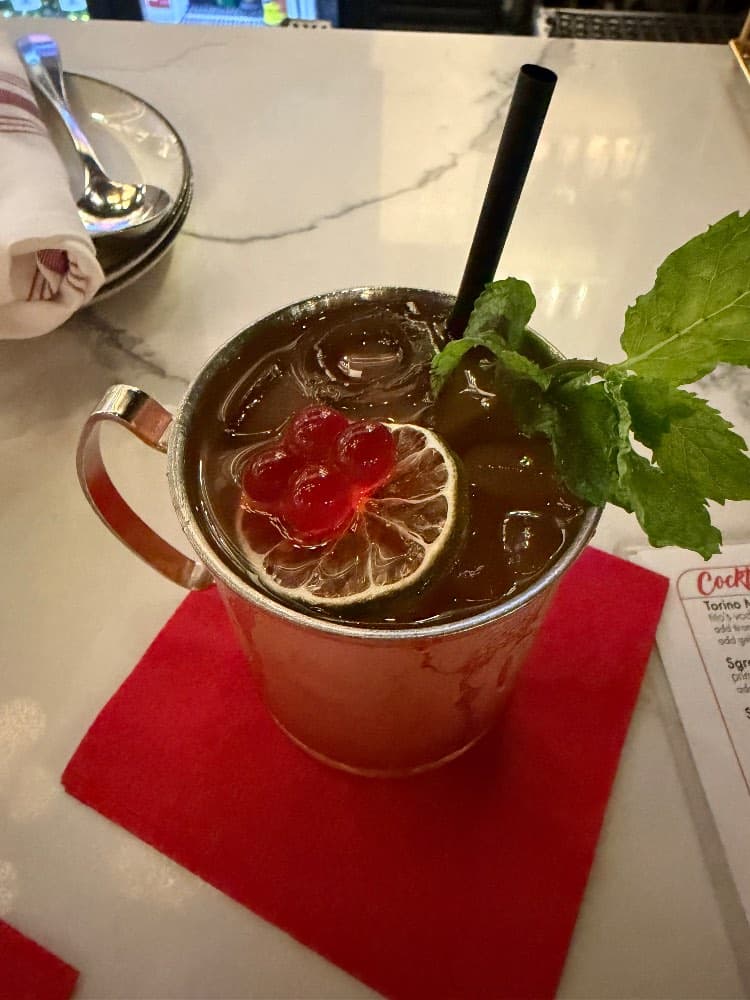 Blushed Mule at Posto, Somerville, MA