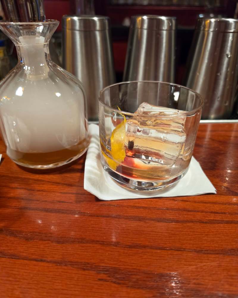 Signature Smoked Old Fashion at Fleming’s Prime Steakhouse & Wine Bar, Omni Hotel, Providence