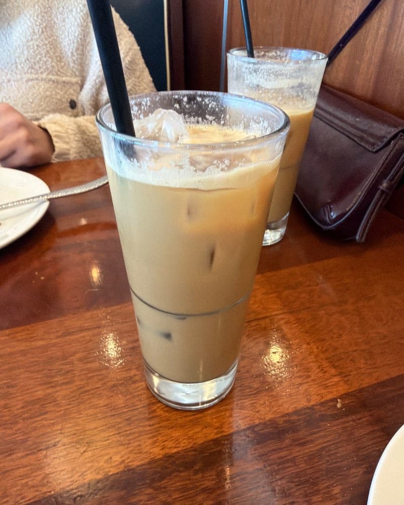 boozy iced caramel latte at Reelhouse Marina Bay, Quincy, MA